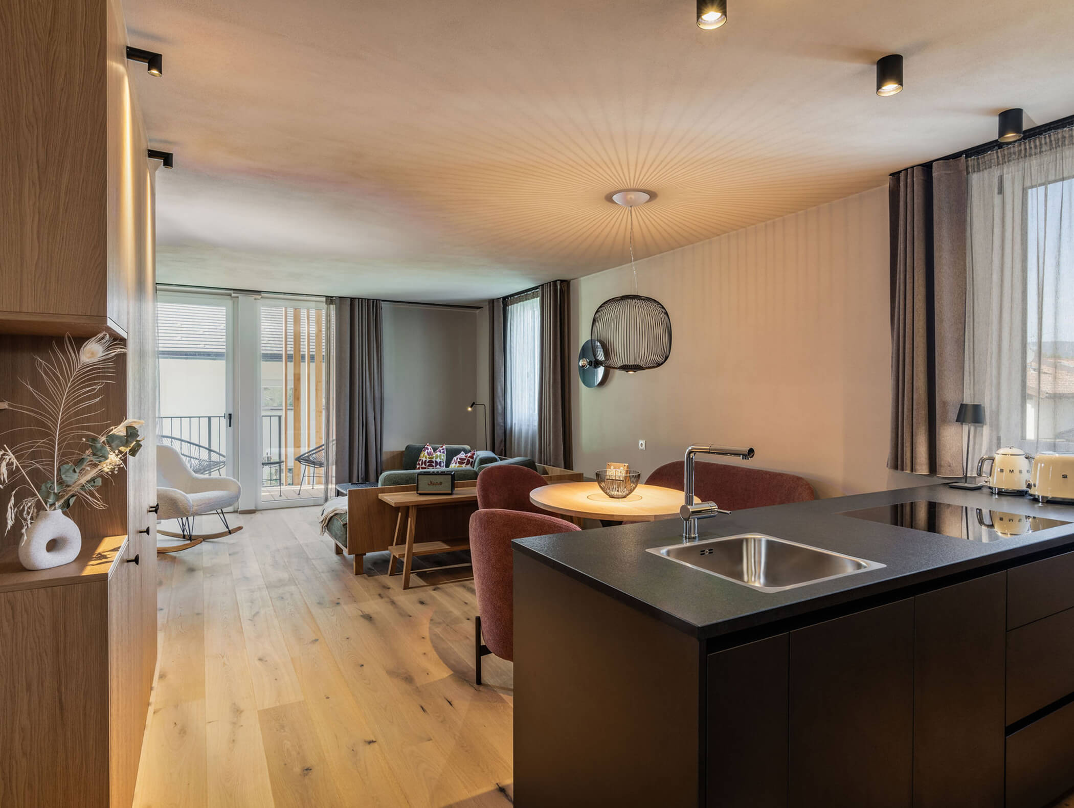 Vista interna dell'appartamento Harmony - soggiorno - Ariane's Guesthouse