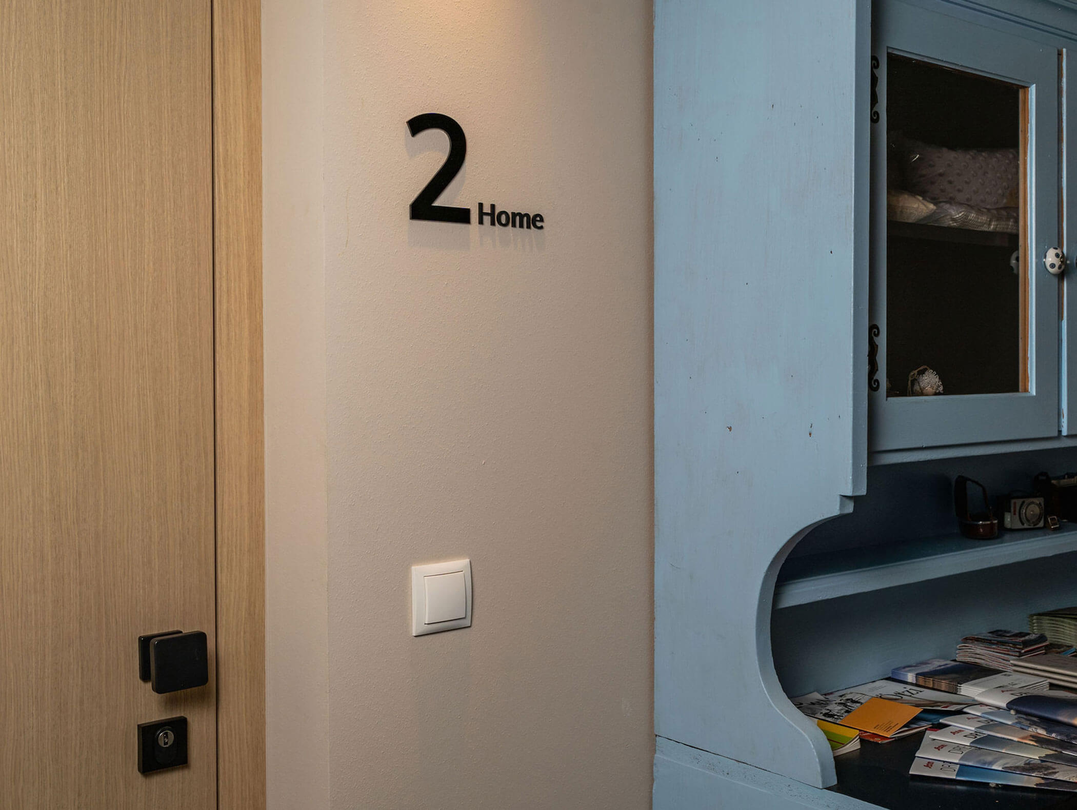 Vista interna dell'appartamento Home - dettaglio del numero di camera - Ariane's Guesthouse