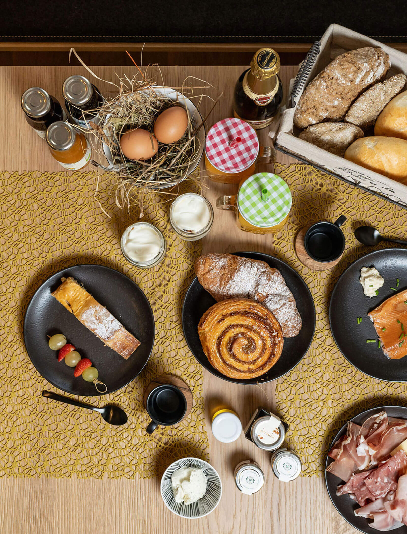 Breakfast from above - Ariane's Guesthouse