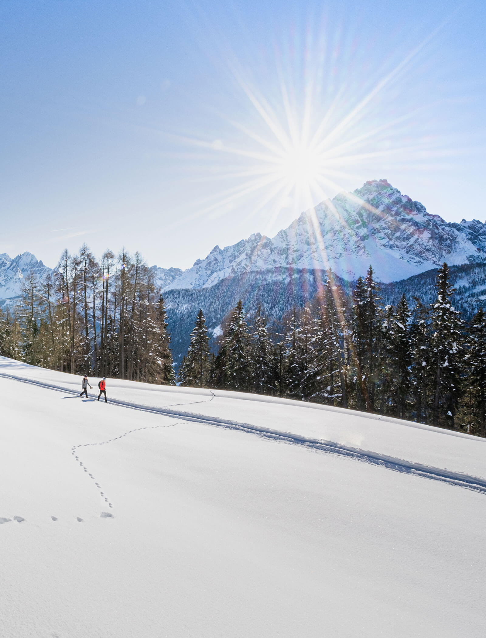 Winterlandschaft in den Sextner Dolomiten - Ariane's Guesthouse